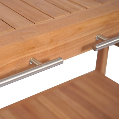 vidaXL Waschtischunterschrank Massivholz Teak 132x45x75 cm