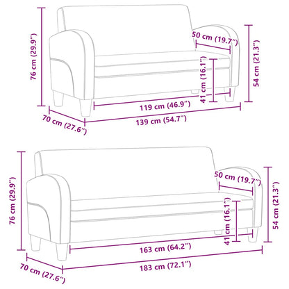 vidaXL 2-tlg. Sofa-Set Kunstleder Schwarz