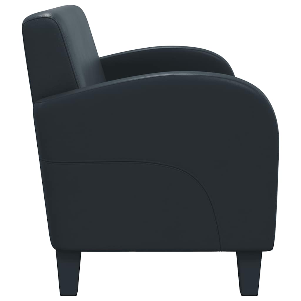vidaXL 2-tlg. Sofa-Set Kunstleder Schwarz