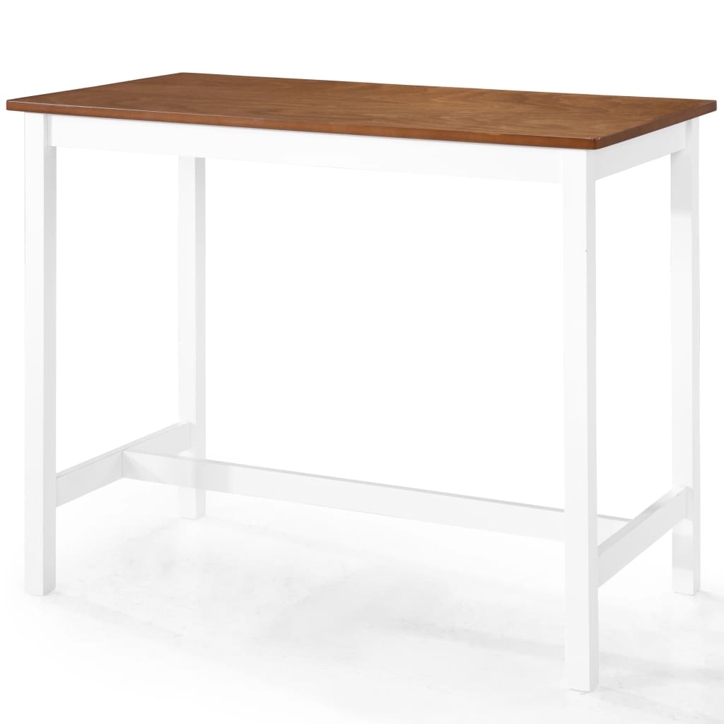 vidaXL Bartisch- und Hocker-Set 5-tlg. Massivholz