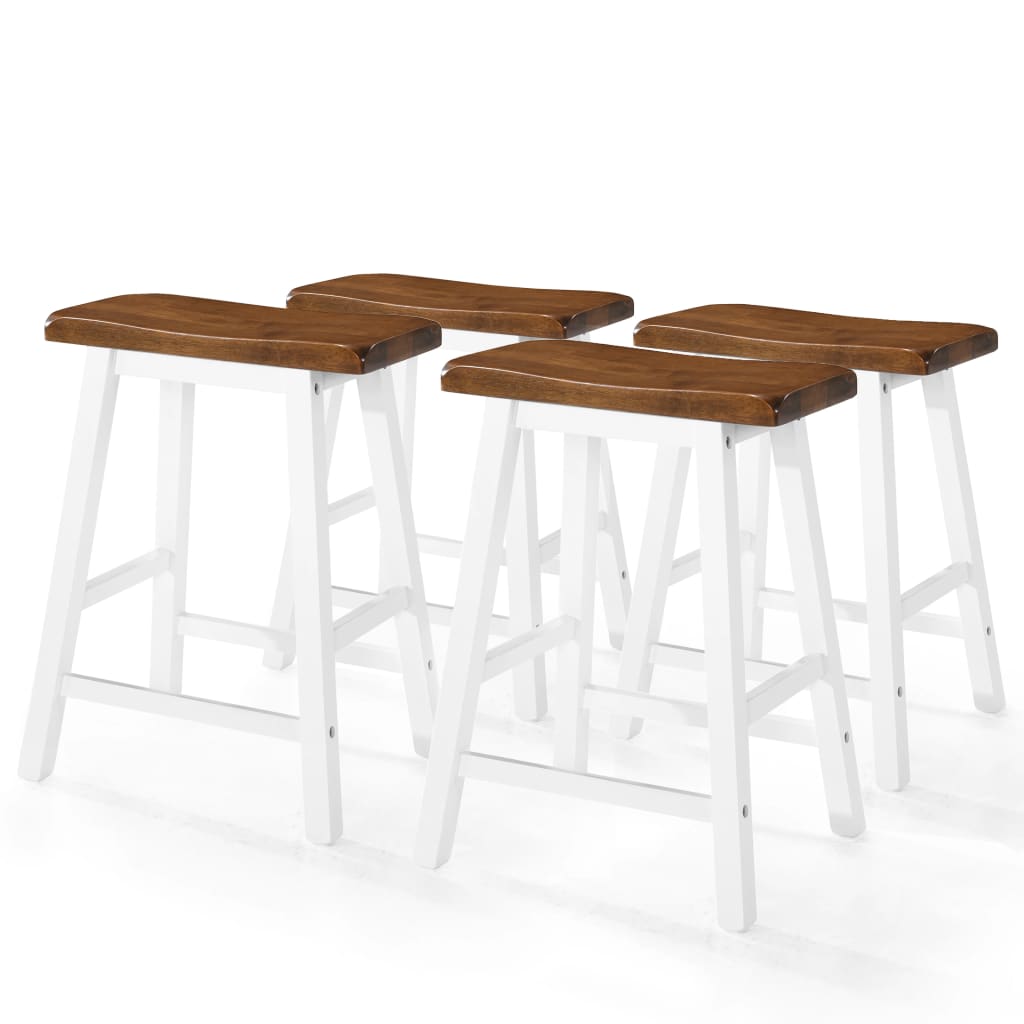 vidaXL Bartisch- und Hocker-Set 5-tlg. Massivholz