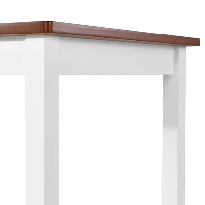 vidaXL Bartisch- und Hocker-Set 5-tlg. Massivholz