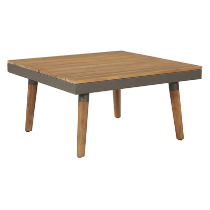 vidaXL Salon de jardin 4 pcs avec coussins en bois d'acacia massif marron