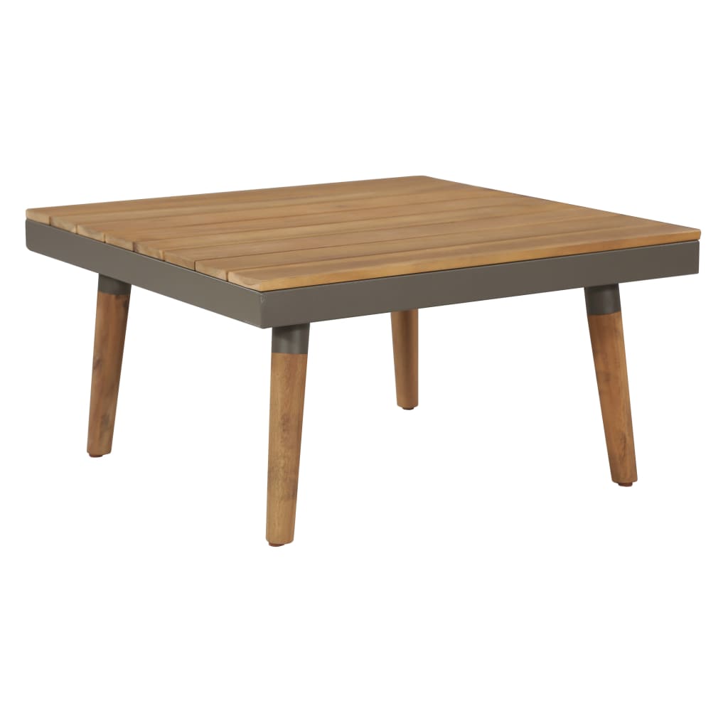 vidaXL Salon de jardin 4 pcs avec coussins, Bois d'acacia massif Marron