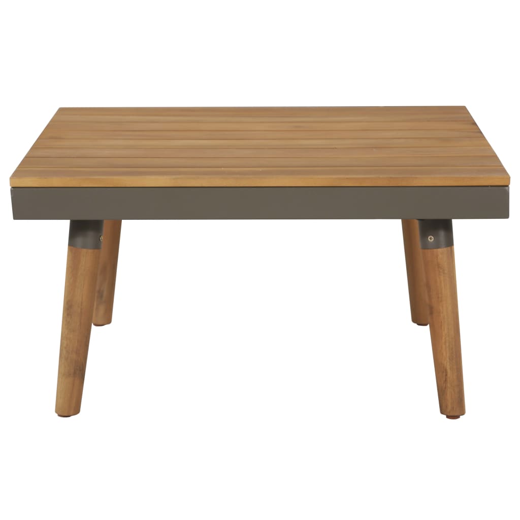 vidaXL Salon de jardin 4 pcs avec coussins, Bois d'acacia massif Marron
