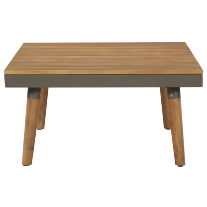 vidaXL Salon de jardin 4 pcs avec coussins, Bois d'acacia massif Marron
