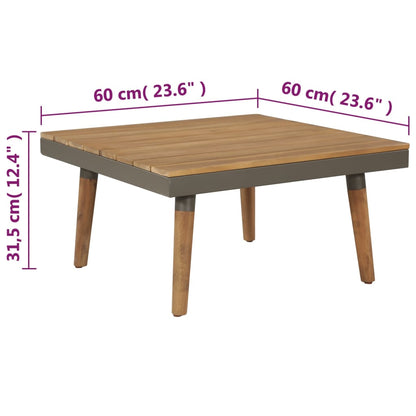vidaXL Salon de jardin 4 pcs avec coussins, Bois d'acacia massif Marron