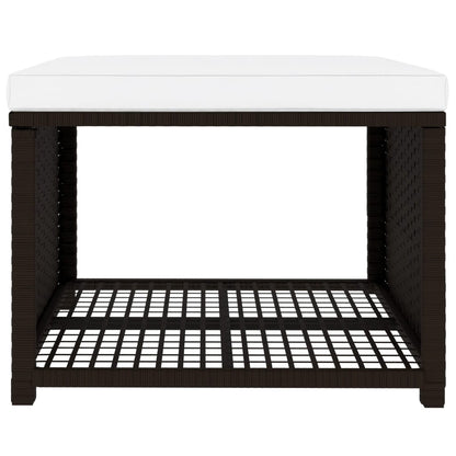vidaXL 4-tlg. Garten-Lounge-Set Poly Rattan Braun