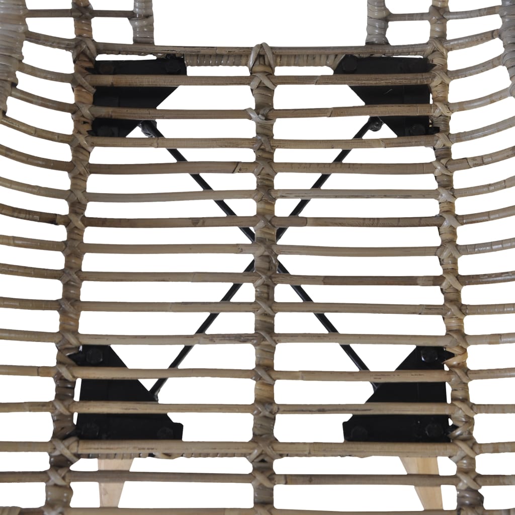 vidaXL Chaises de salle à manger 4 pcs Marron Rotin naturel
