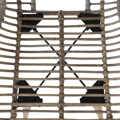 vidaXL Chaises de salle à manger 4 pcs Marron Rotin naturel