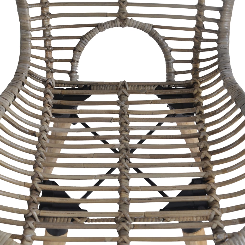 vidaXL Chaises de salle à manger 4 pcs Marron Rotin naturel