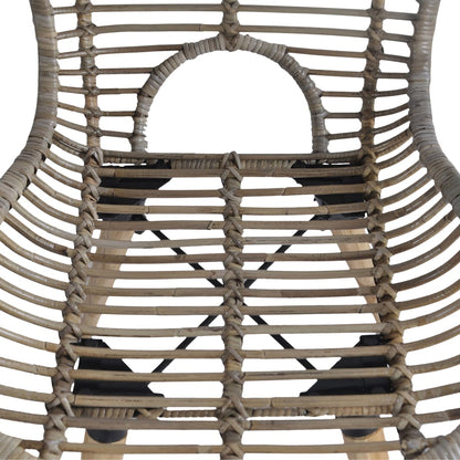vidaXL Chaises de salle à manger 4 pcs Marron Rotin naturel