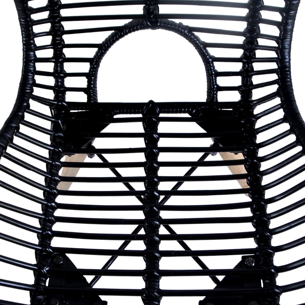 vidaXL Chaises de salle à manger 2 pcs Noir rotin naturel