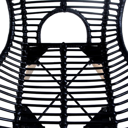 vidaXL Chaises de salle à manger 2 pcs Noir rotin naturel
