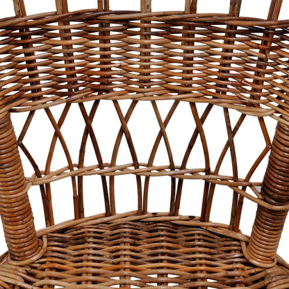 vidaXL Gartenstuhl Rattan Natur Braun