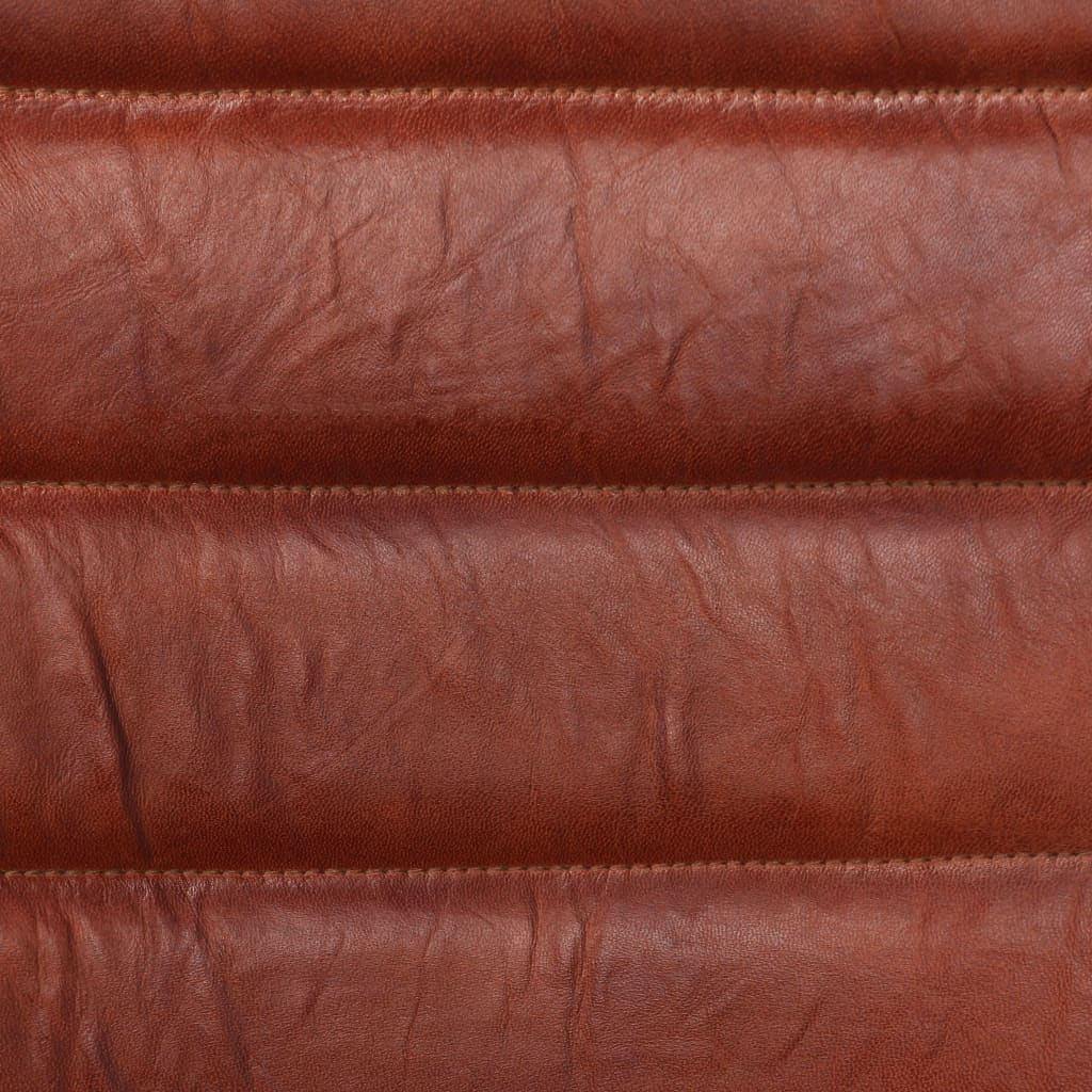 vidaXL Esszimmerstühle 6 Stk. Echtleder Braun