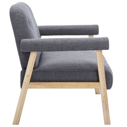 vidaXL 2-Sitzer-Sofa Stoff Dunkelgrau