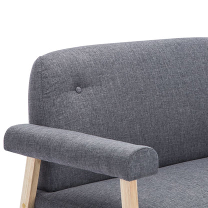 vidaXL 2-Sitzer-Sofa Stoff Dunkelgrau