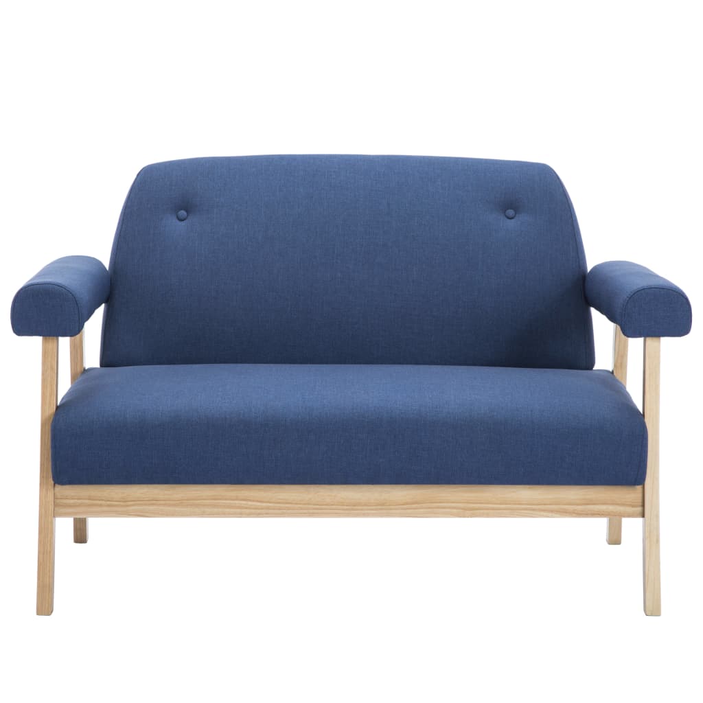 vidaXL 2-Sitzer-Sofa Stoff Blau