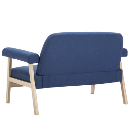 vidaXL 2-Sitzer-Sofa Stoff Blau