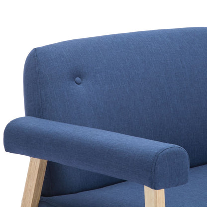 vidaXL 2-Sitzer-Sofa Stoff Blau