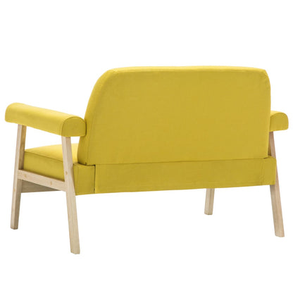 vidaXL 2-Sitzer-Sofa Stoff Gelb