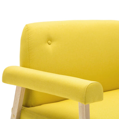 vidaXL 2-Sitzer-Sofa Stoff Gelb
