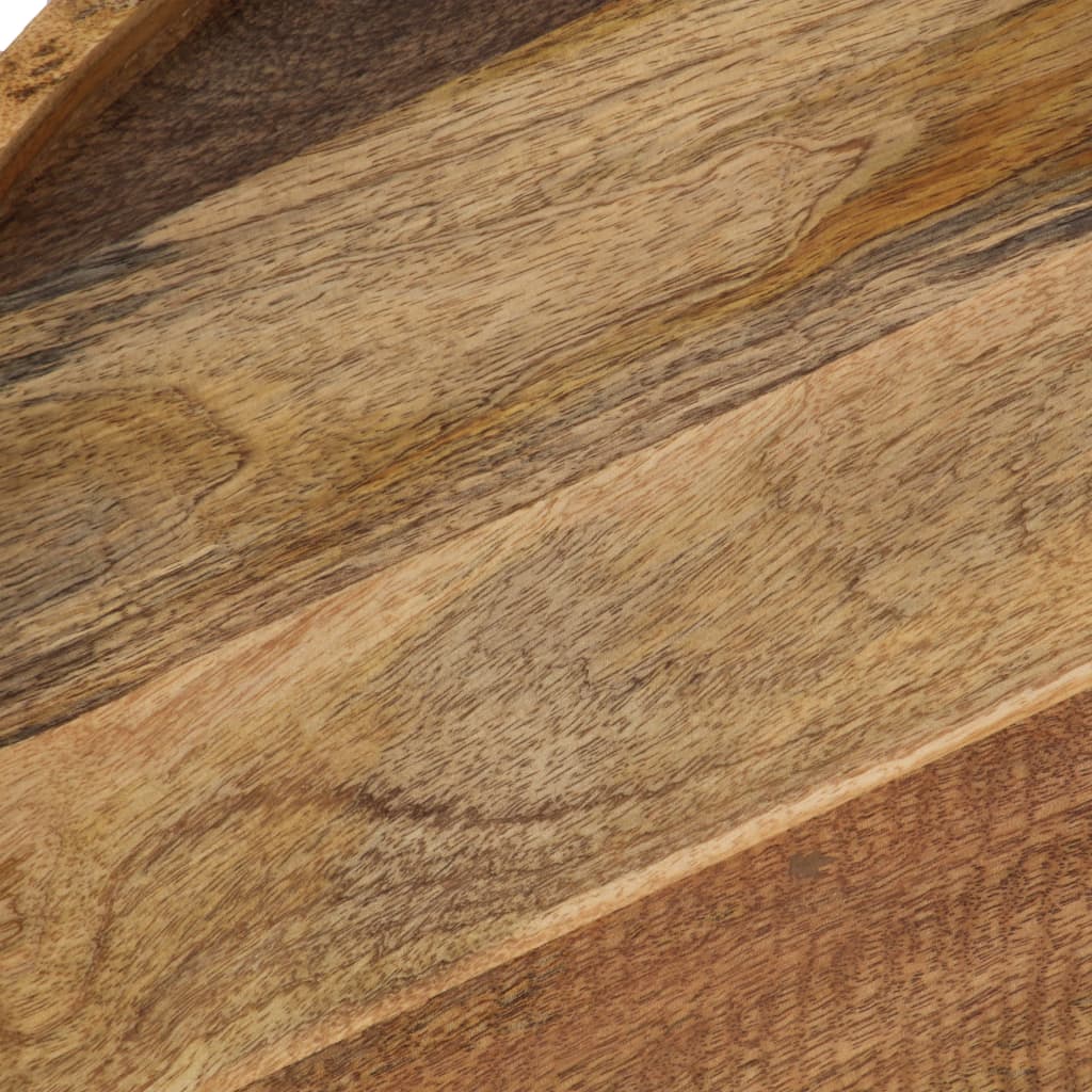 vidaXL Table basse bois de manguier massif et acier 50x40 cm
