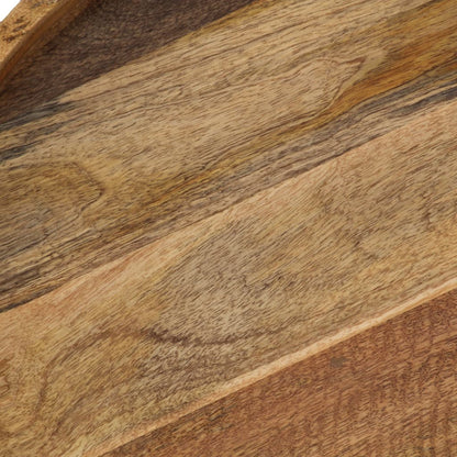 vidaXL Table basse bois de manguier massif et acier 50x40 cm