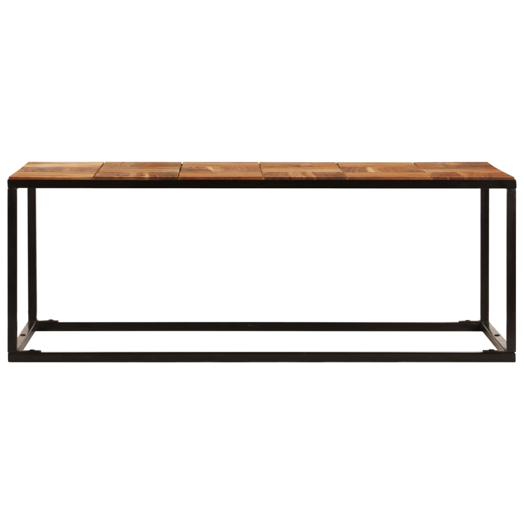 vidaXL Table basse 110x60x40 cm en bois d'acacia massif et acier