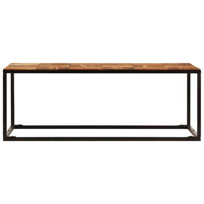 vidaXL Table basse 110x60x40 cm en bois d'acacia massif et acier
