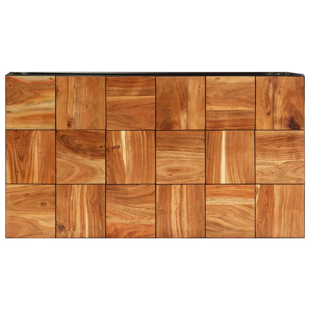 vidaXL Table basse 110x60x40 cm en bois d'acacia massif et acier