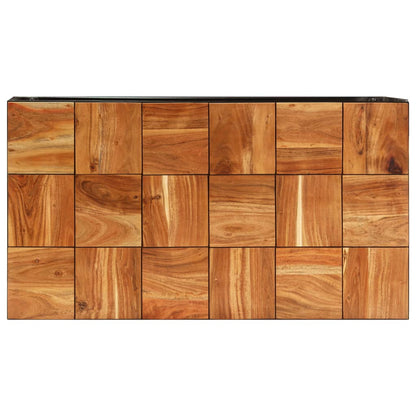 vidaXL Table basse 110x60x40 cm en bois d'acacia massif et acier