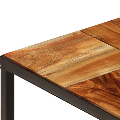 vidaXL Table basse 110x60x40 cm en bois d'acacia massif et acier