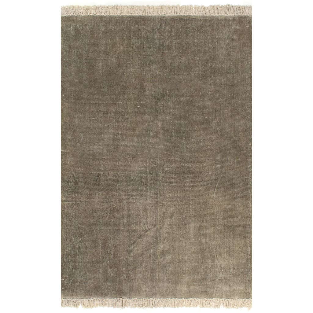 vidaXL Kelim-Teppich Baumwolle 160x230 cm Taupe