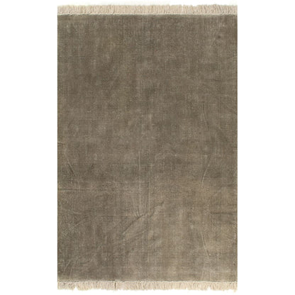 vidaXL Kelim-Teppich Baumwolle 160x230 cm Taupe