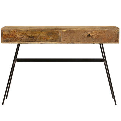 vidaXL Schreibtisch mit Schubladen Massivholz Mango 110×50×76 cm