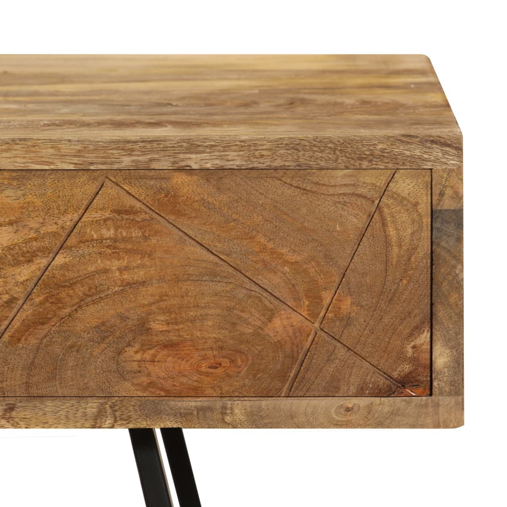 vidaXL Schreibtisch mit Schubladen Massivholz Mango 110×50×76 cm