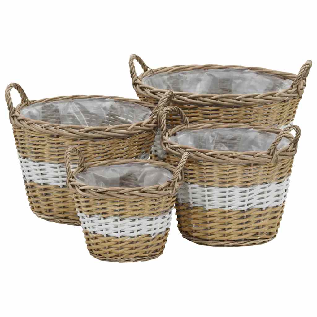 vidaXL Carré potager 4 pcs. en saule avec doublure PE