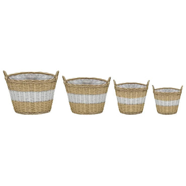 vidaXL Carré potager 4 pcs. en saule avec doublure PE