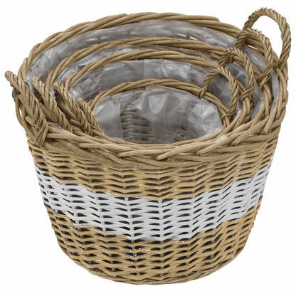 vidaXL Carré potager 4 pcs. en saule avec doublure PE