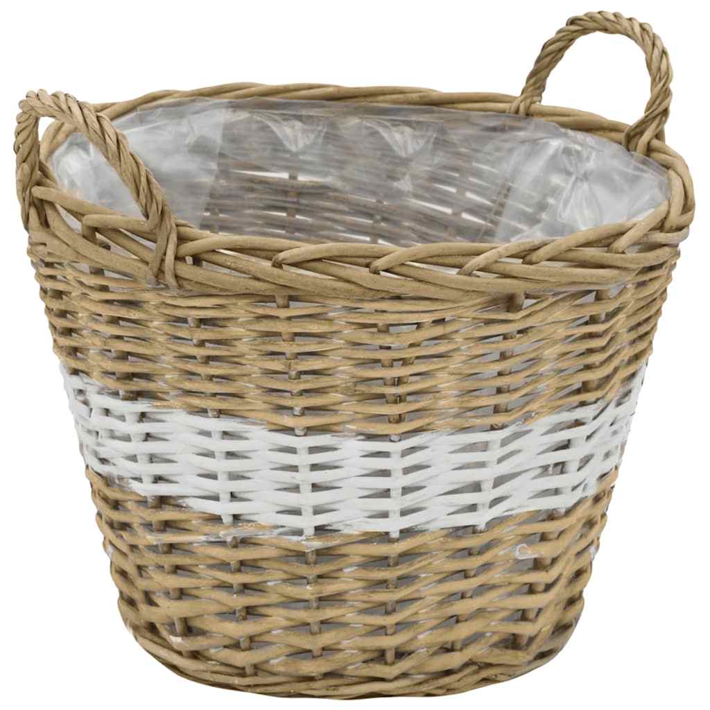 vidaXL Carré potager 4 pcs. en saule avec doublure PE