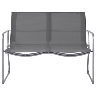 vidaXL Salon de jardin 4 pcs Tissu et acier Gris