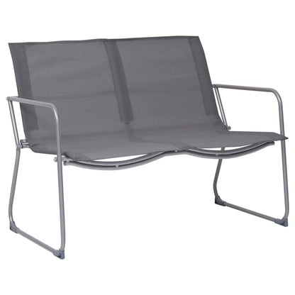 vidaXL Salon de jardin 4 pcs Tissu et acier Gris