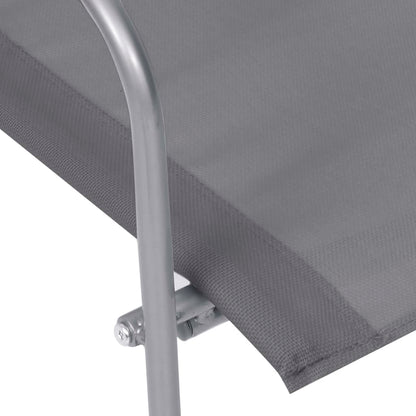 vidaXL Salon de jardin 4 pcs Tissu et acier Gris
