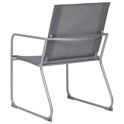 vidaXL Salon de jardin 4 pcs Tissu et acier Gris