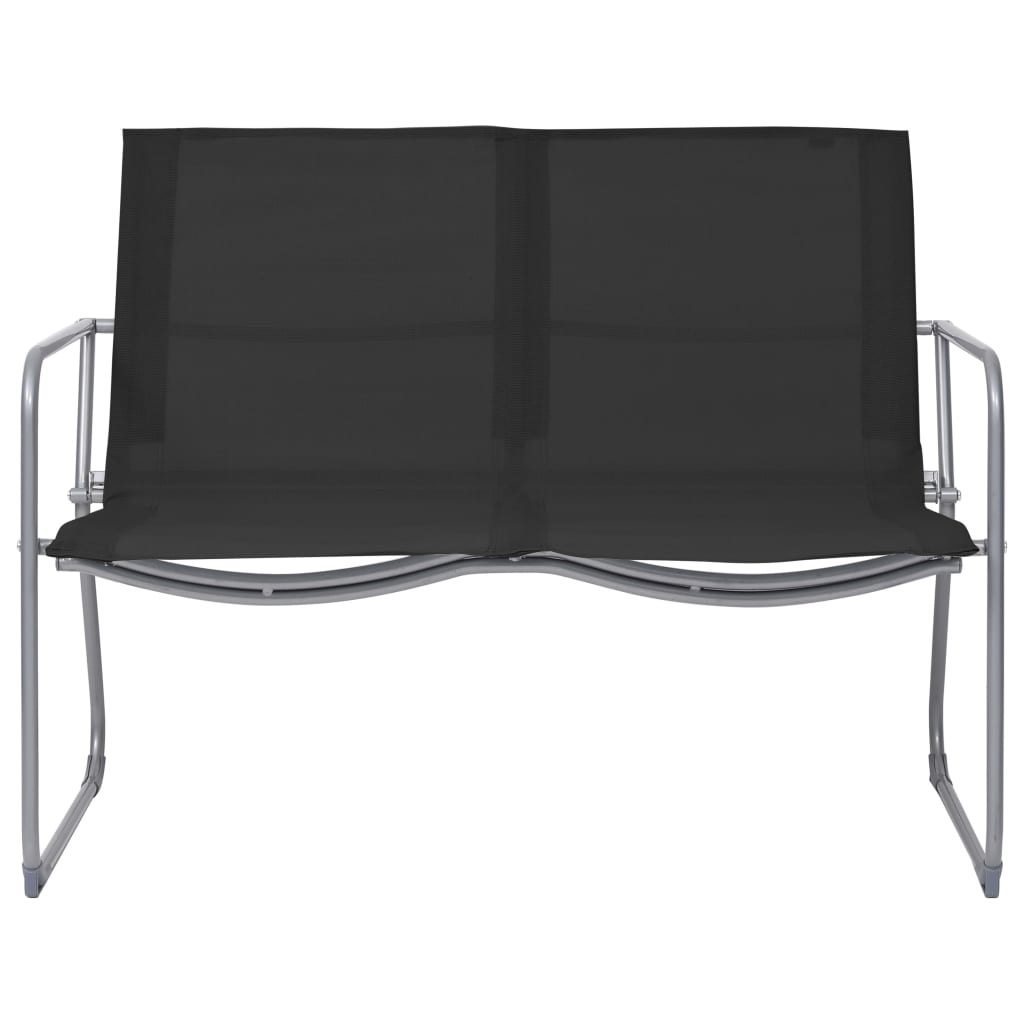 vidaXL Ensemble de meubles de jardin 4 pcs Tissu et acier Noir