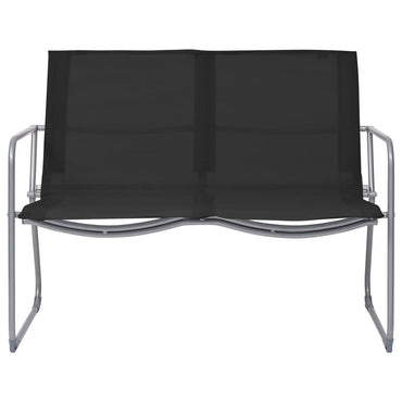 vidaXL Ensemble de meubles de jardin 4 pcs Tissu et acier Noir