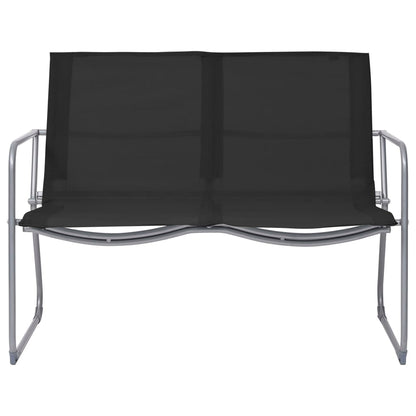 vidaXL Ensemble de meubles de jardin 4 pcs Tissu et acier Noir