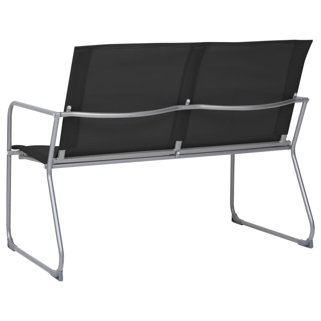 vidaXL Ensemble de meubles de jardin 4 pcs Tissu et acier Noir
